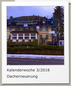Kalenderwoche 3/2018 Dacherneuerung